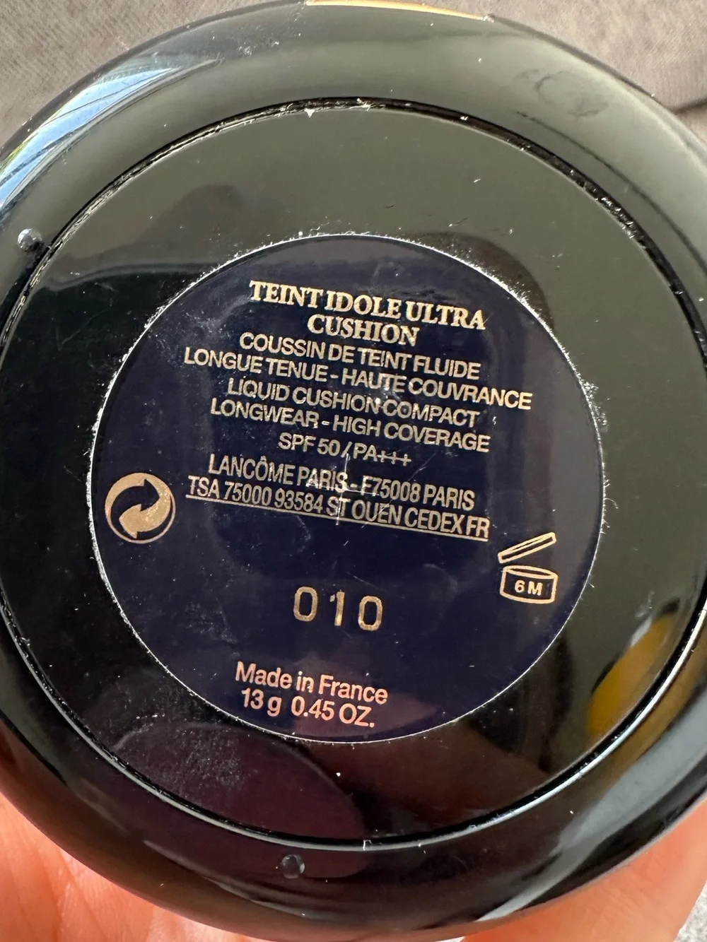 Lancôme Teint Idole Ultra Cushion full Foundation 010 Ivoire SPF 50 Discontinued